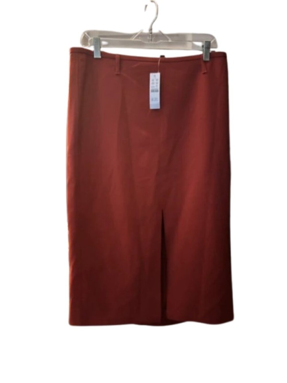 NWT J. Crew Size 12 Chestnut Brown Pencil Midi Skirt in Four-Season Stretch NEW - Picture 6 of 8